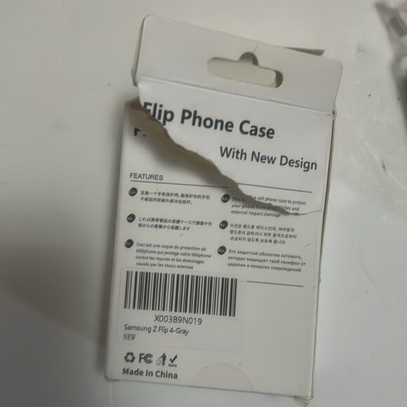 NEW SAMSUNG Z FLIP 4 5G GREY PHONE CASE WITH NEW DESIGN‎ - Picture 4 of 7